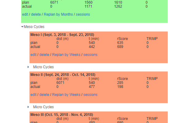 Systematic Training, Planning and Tracking for Masters Rowers